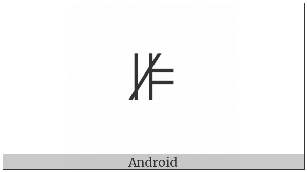 Negated Double Vertical Bar Double Right Turnstile on various operating systems