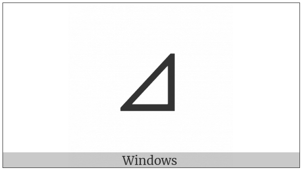Right Triangle on various operating systems