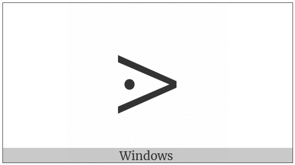 Greater-Than With Dot on various operating systems