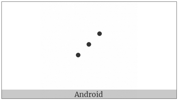 Up Right Diagonal Ellipsis on various operating systems