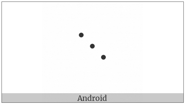 Down Right Diagonal Ellipsis on various operating systems