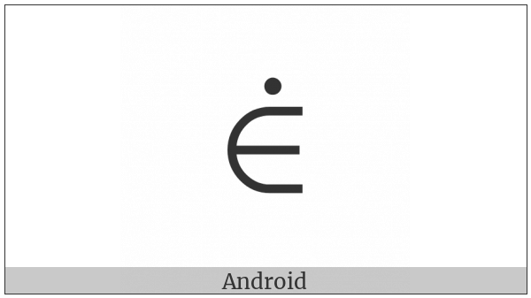 Element Of With Dot Above on various operating systems