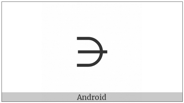 Contains With Long Horizontal Stroke on various operating systems