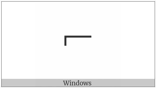 Reversed Not Sign on various operating systems