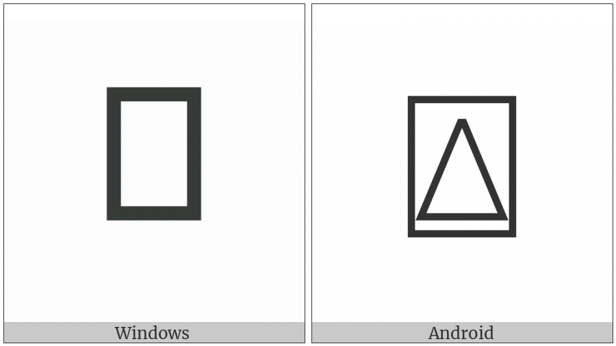 Apl Functional Symbol Quad Delta on various operating systems