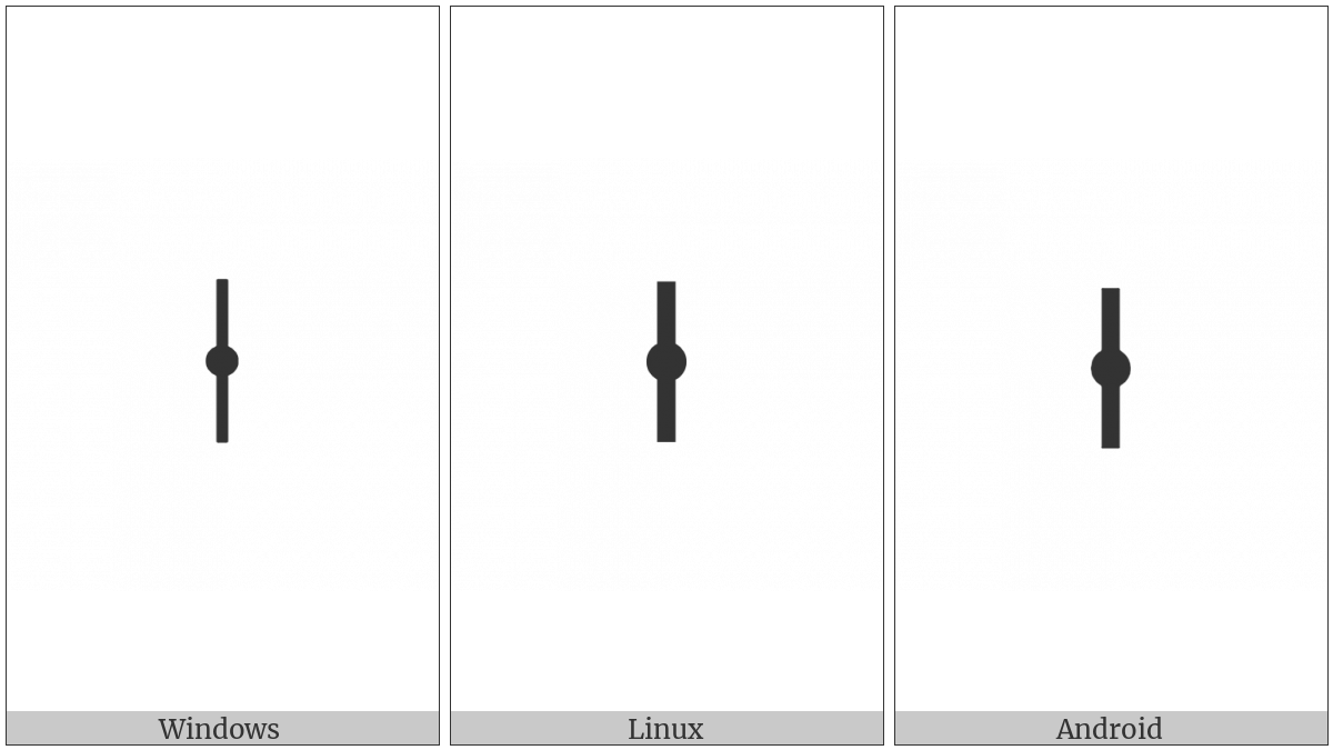 Vertical Line With Middle Dot on various operating systems