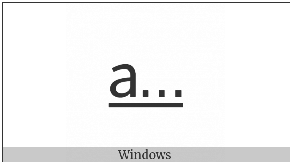 Continuous Underline Symbol on various operating systems