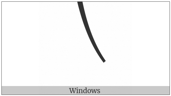 Left Parenthesis Lower Hook on various operating systems