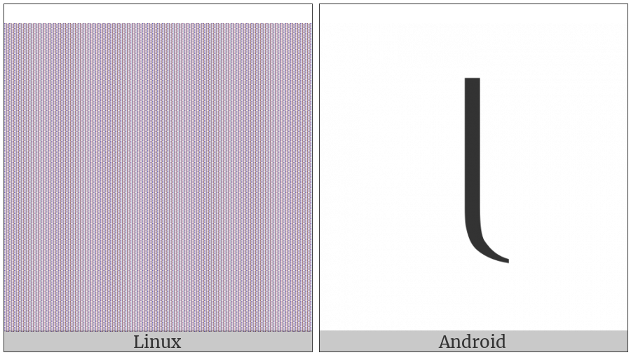Left Curly Bracket Lower Hook on various operating systems