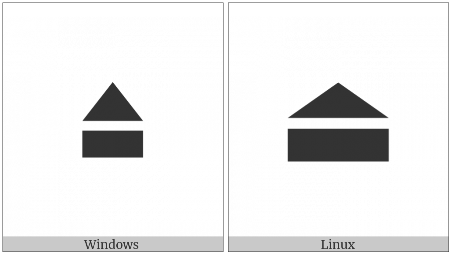 Eject Symbol on various operating systems