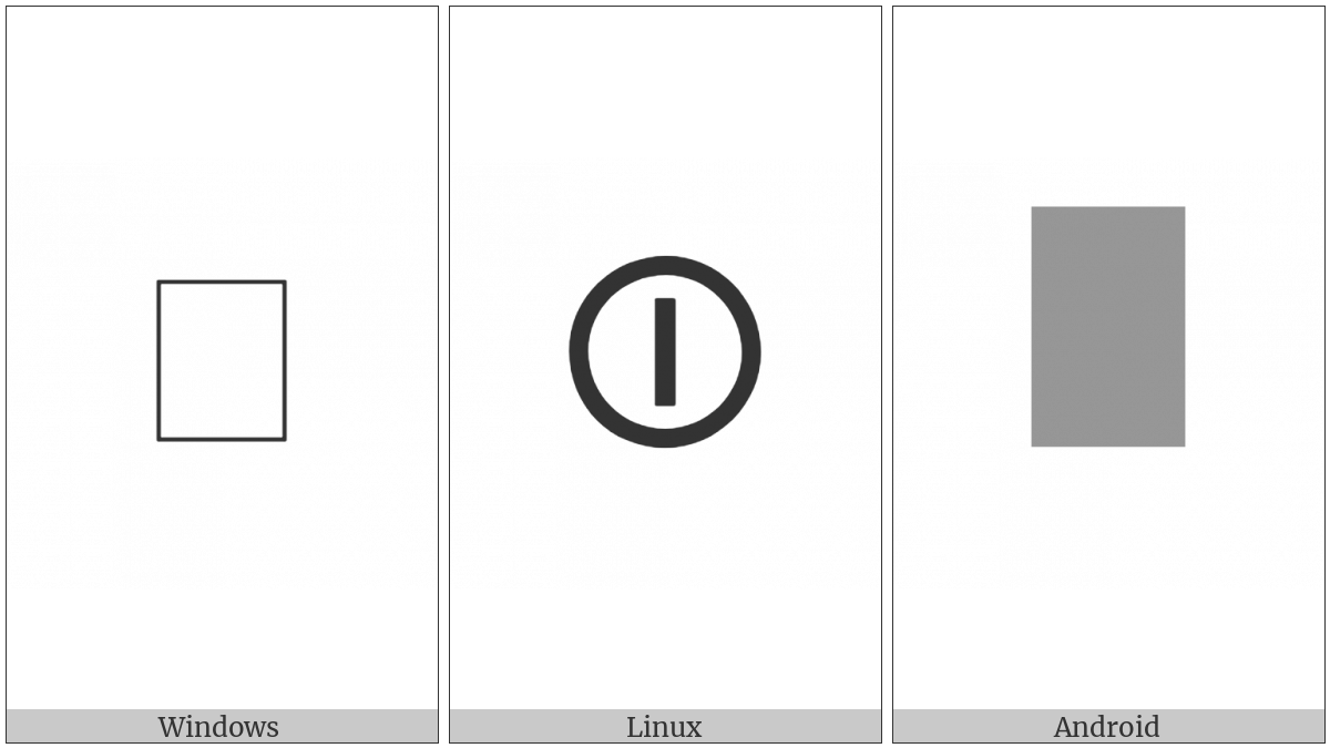 Power On-Off Symbol on various operating systems
