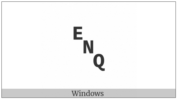 Symbol For Enquiry on various operating systems