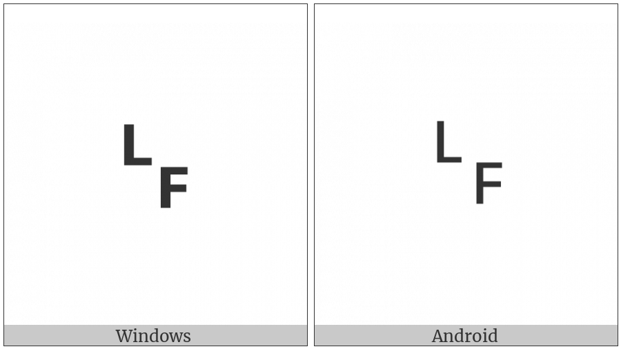 Symbol For Line Feed on various operating systems