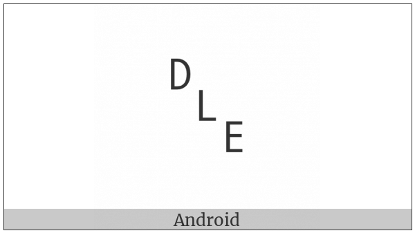 Symbol For Data Link Escape on various operating systems