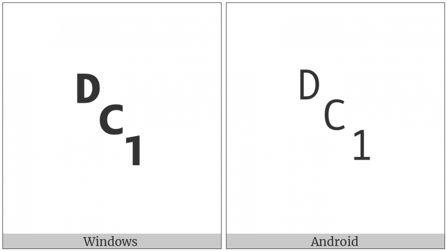 Symbol For Device Control One on various operating systems