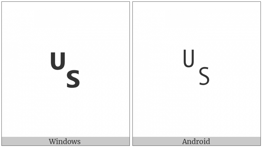 Symbol For Unit Separator on various operating systems