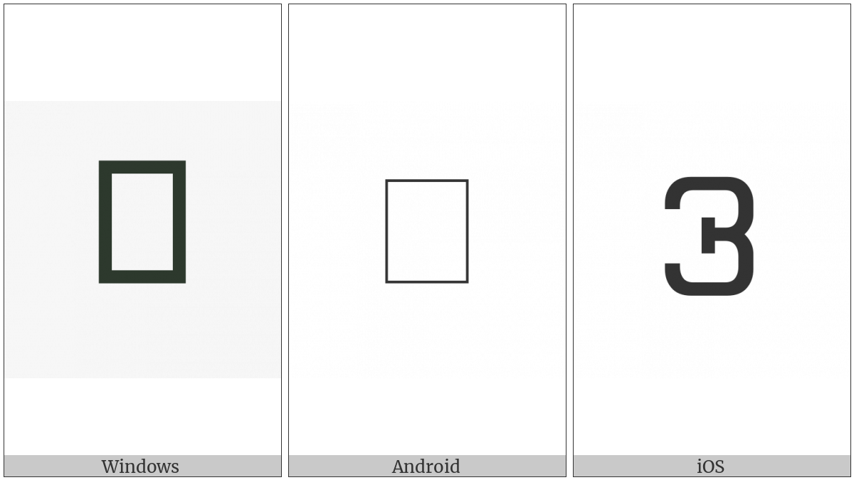 Pahawh Hmong Digit Five on various operating systems
