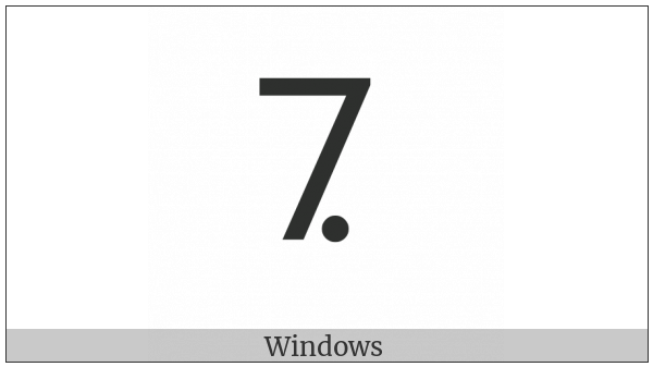 Digit Seven Full Stop on various operating systems