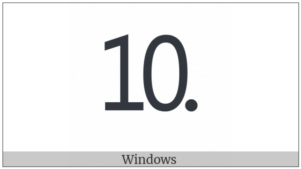 Number Ten Full Stop on various operating systems