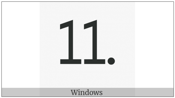 Number Eleven Full Stop on various operating systems