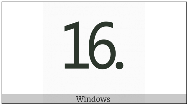 Number Sixteen Full Stop on various operating systems