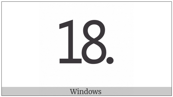 Number Eighteen Full Stop on various operating systems