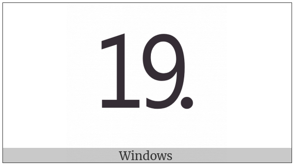 Number Nineteen Full Stop on various operating systems