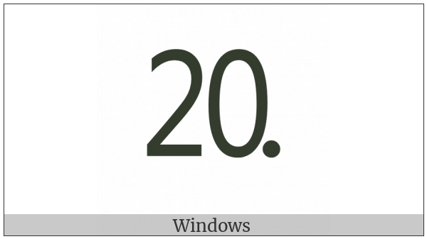 Number Twenty Full Stop on various operating systems