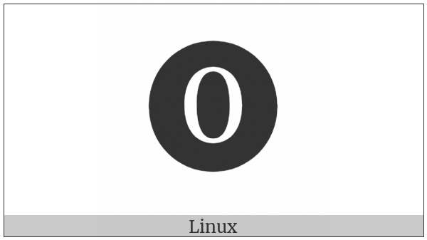 Negative Circled Digit Zero on various operating systems
