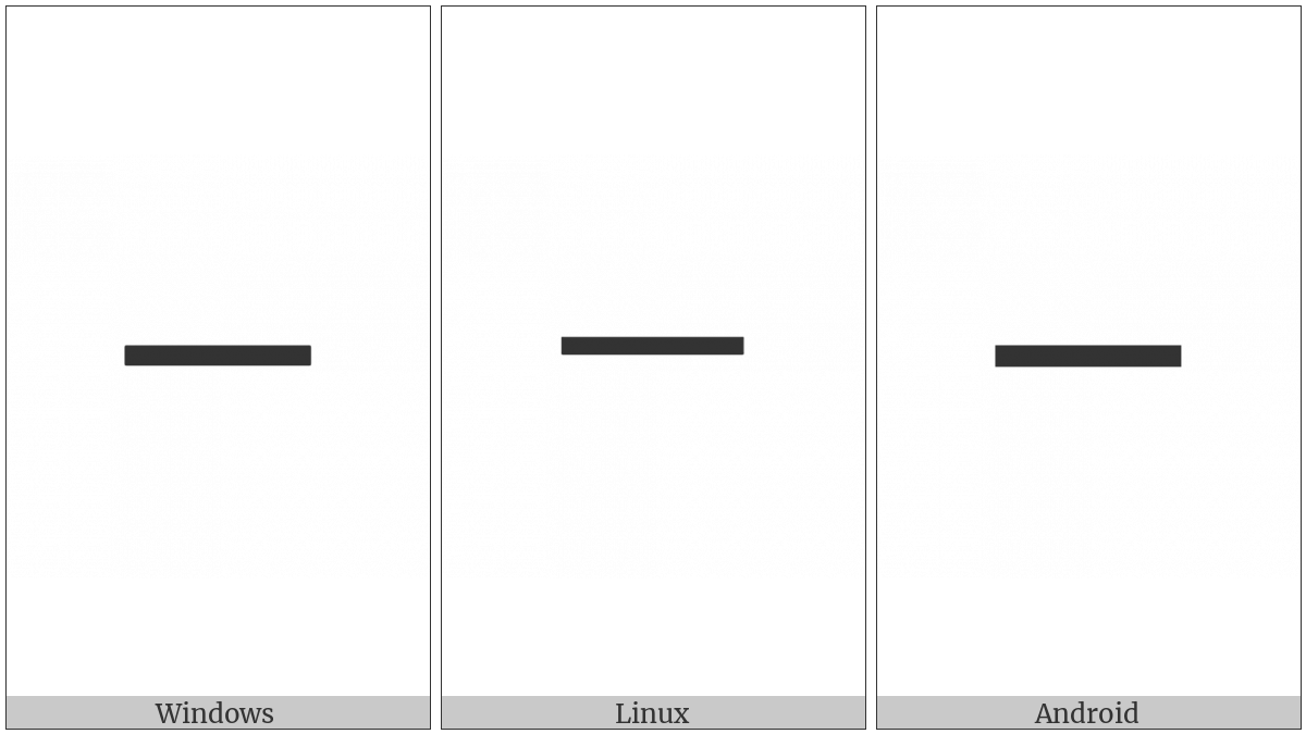 Box Drawings Light Horizontal on various operating systems