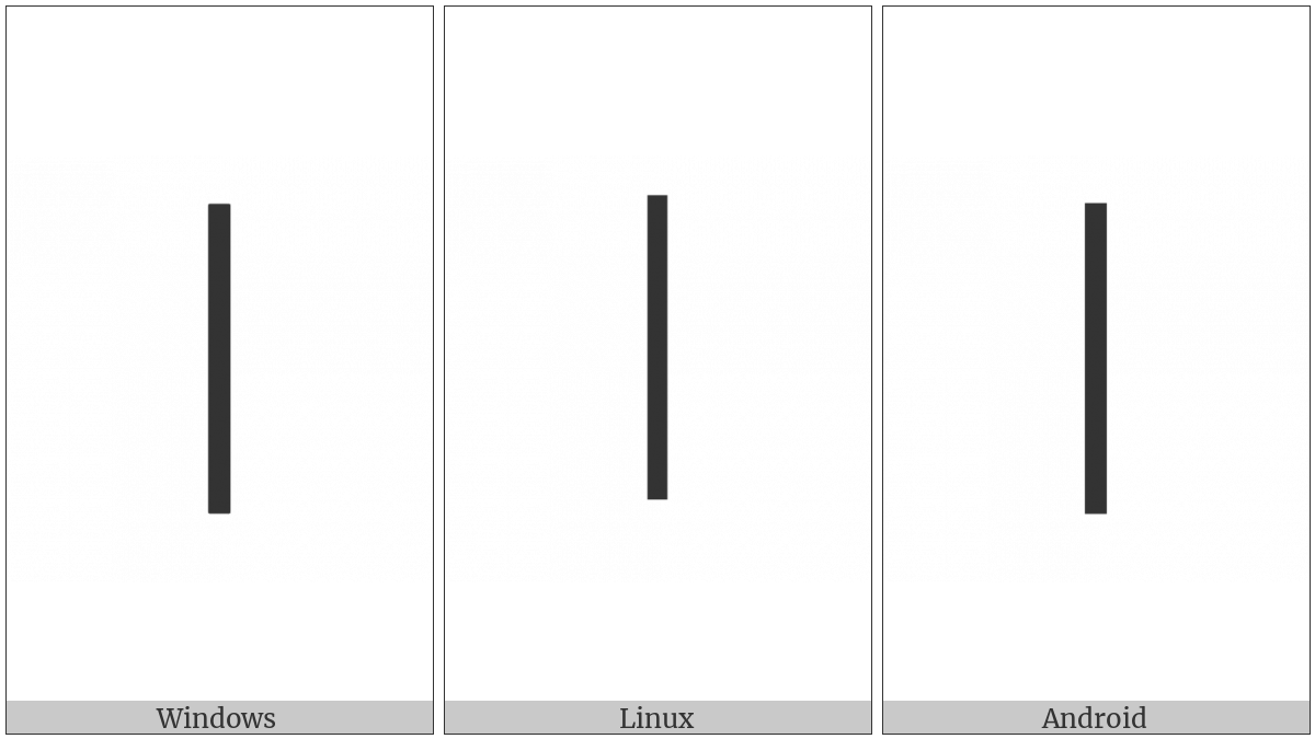 Box Drawings Light Vertical on various operating systems