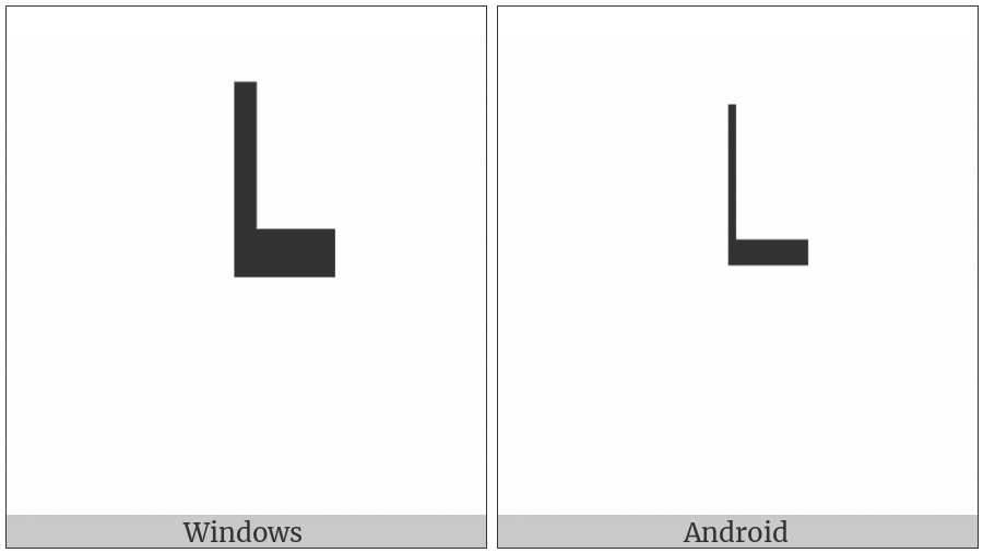 Box Drawings Up Light And Right Heavy on various operating systems