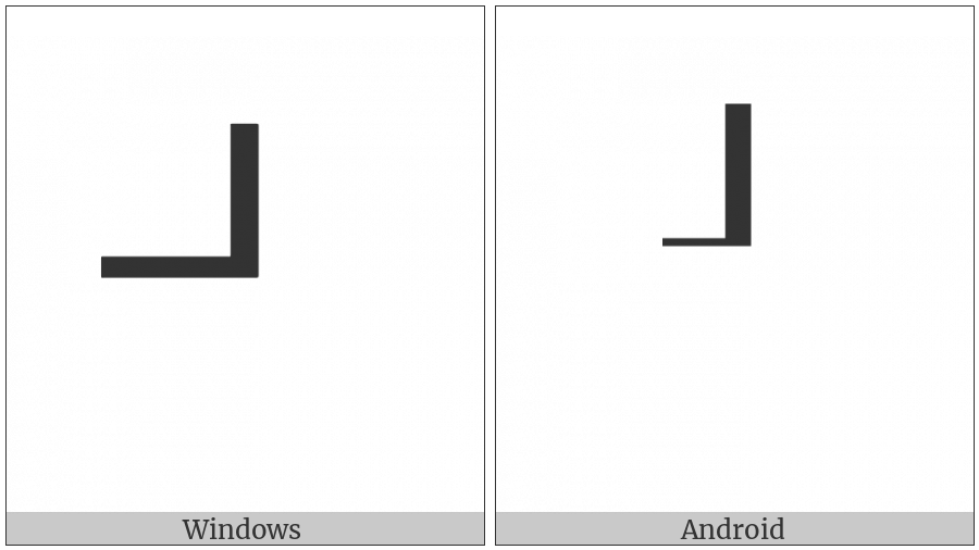 Box Drawings Up Heavy And Left Light on various operating systems