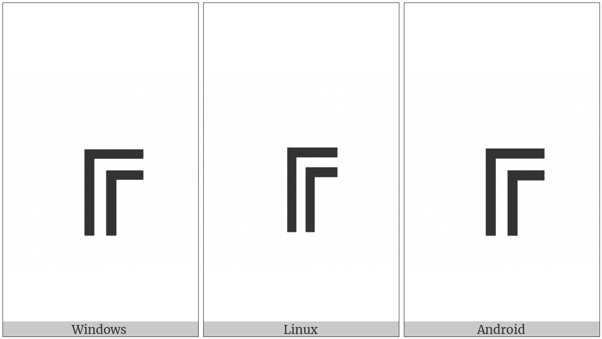 Box Drawings Double Down And Right on various operating systems