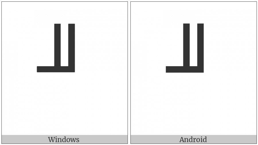 Box Drawings Up Double And Left Single on various operating systems