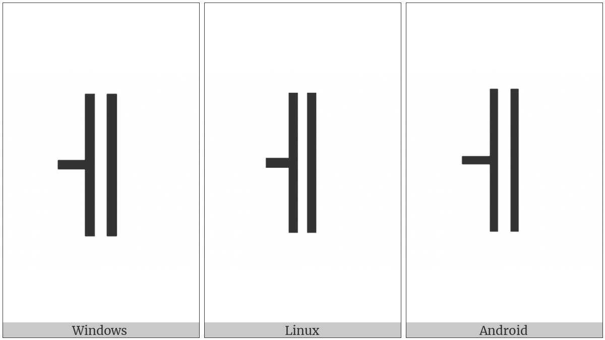 Box Drawings Vertical Double And Left Single on various operating systems