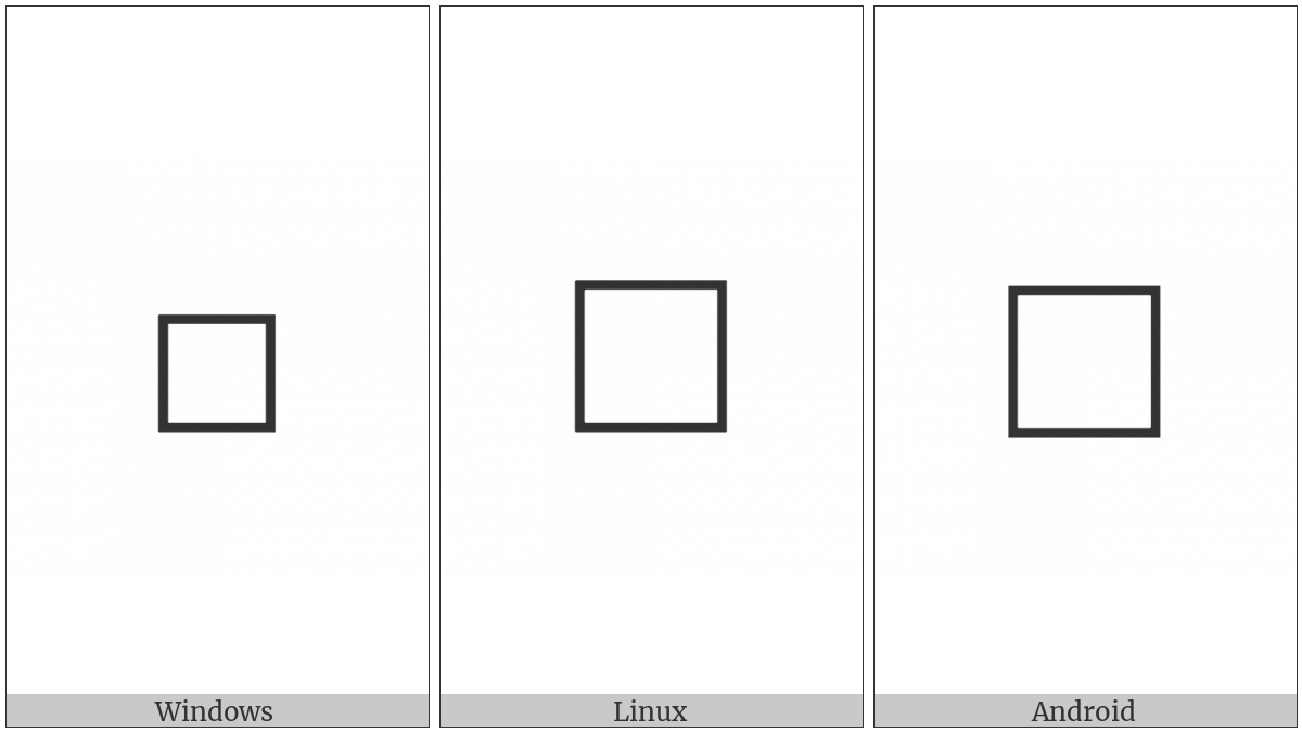 White Square on various operating systems