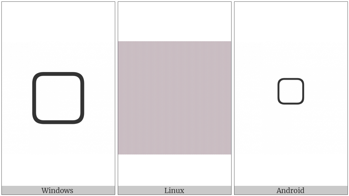White Square With Rounded Corners on various operating systems