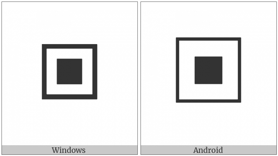 White Square Containing Black Small Square on various operating systems