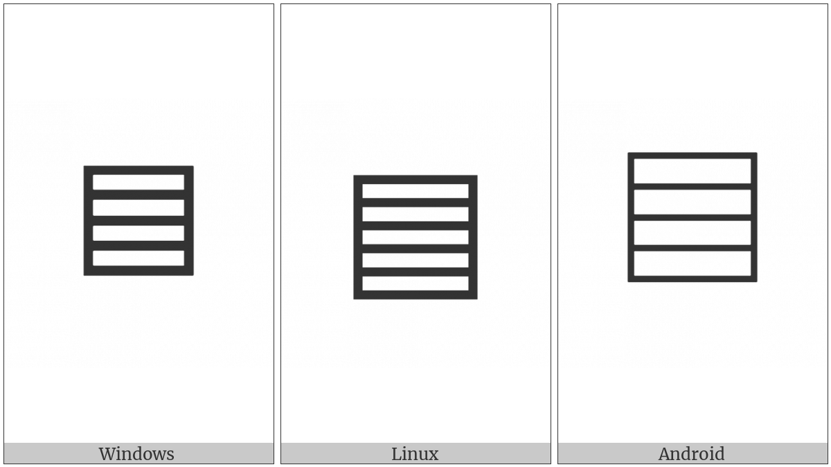 Square With Horizontal Fill on various operating systems