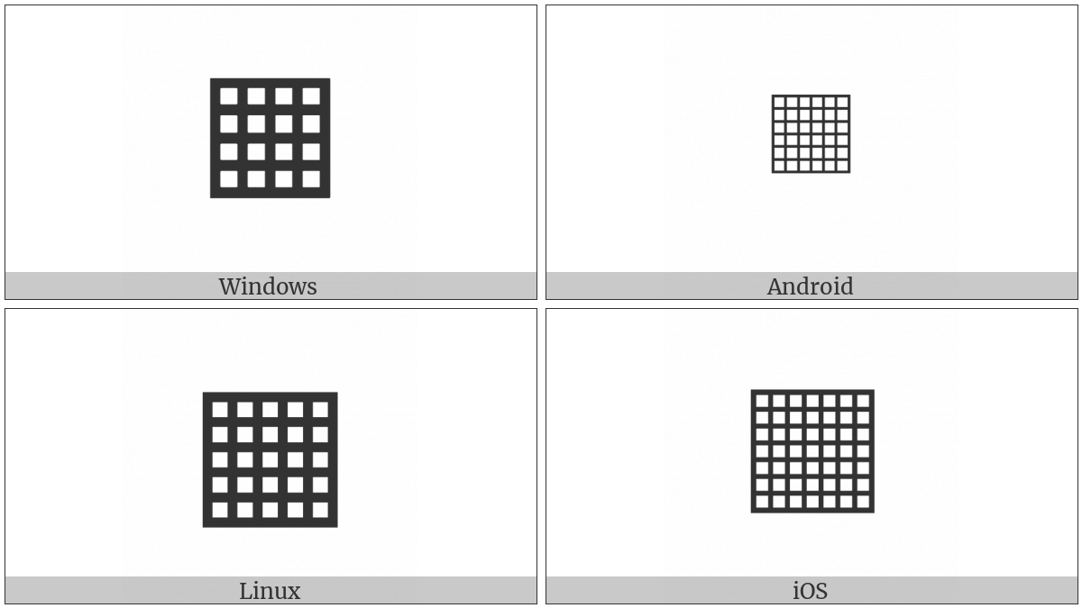Square With Orthogonal Crosshatch Fill on various operating systems