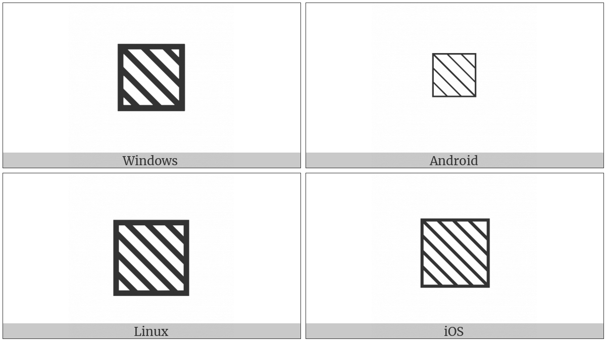 Square With Upper Left To Lower Right Fill on various operating systems