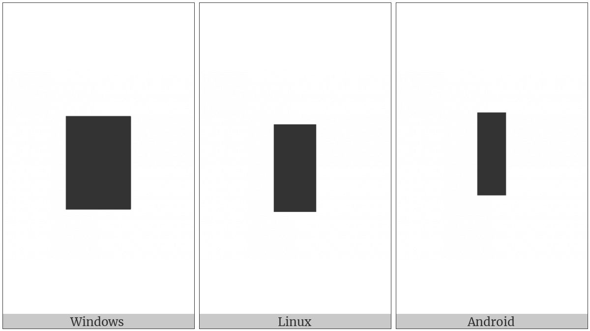 Black Vertical Rectangle on various operating systems