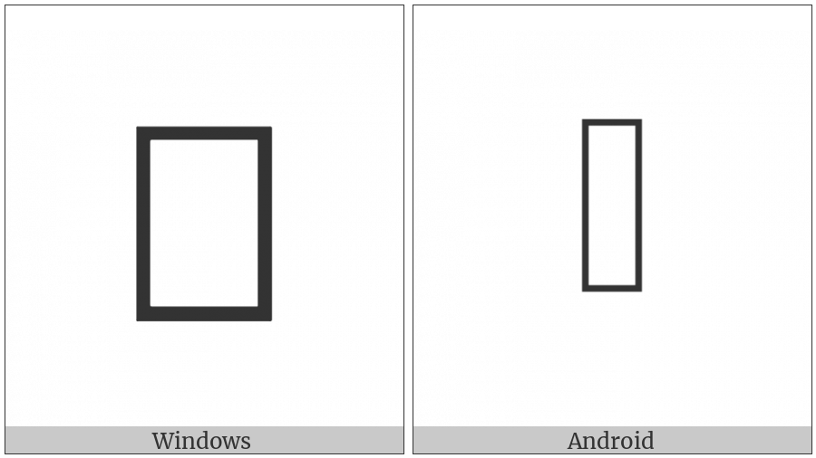 White Vertical Rectangle on various operating systems