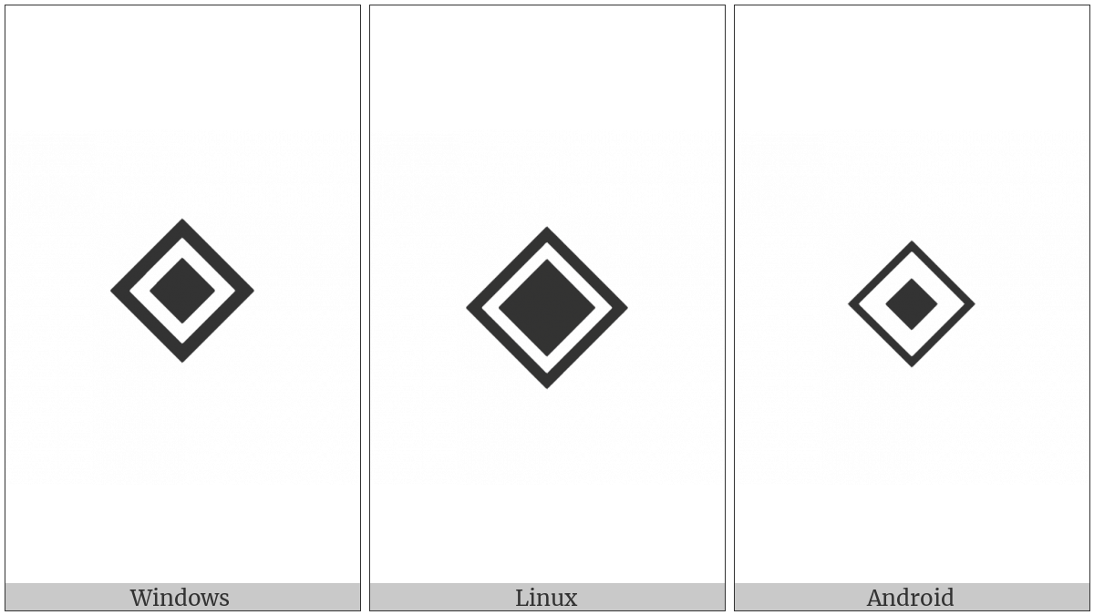 White Diamond Containing Black Small Diamond on various operating systems