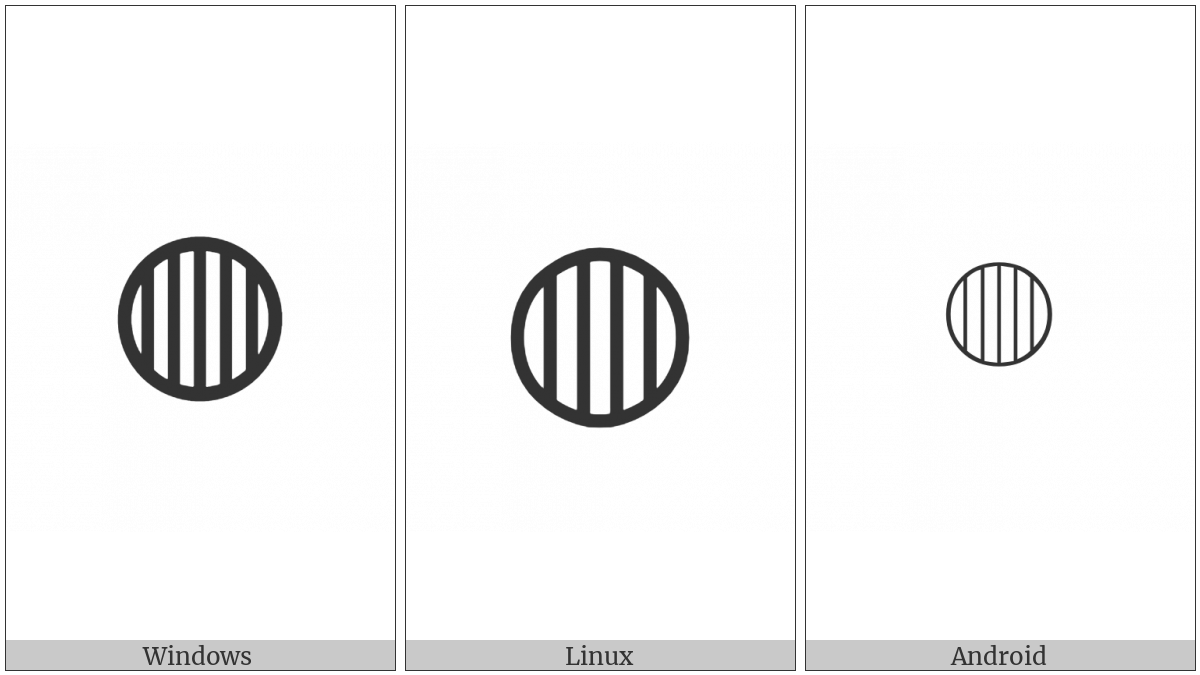 Circle With Vertical Fill on various operating systems