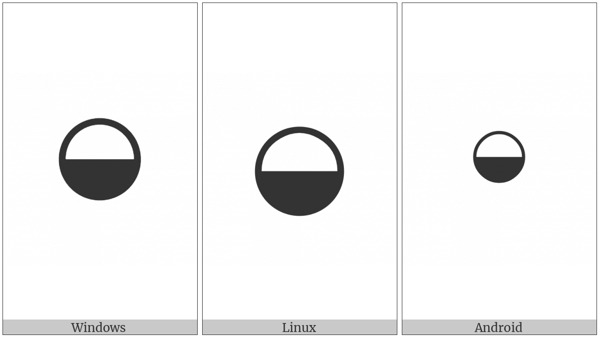 Circle With Lower Half Black on various operating systems