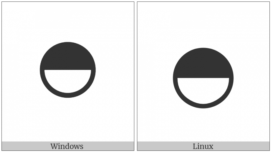 Circle With Upper Half Black on various operating systems