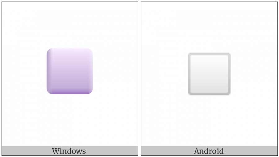 White Medium Small Square on various operating systems