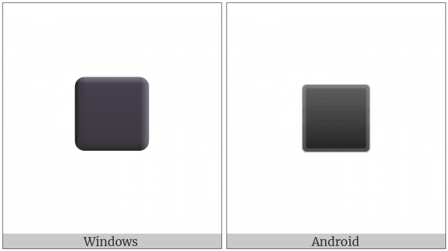 Black Medium Small Square on various operating systems